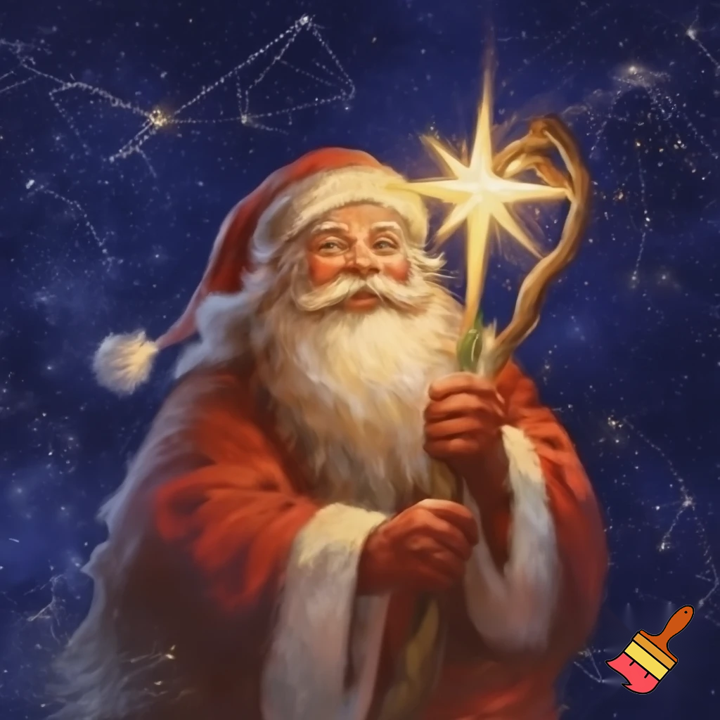 Ratha Santa Claus with the walking stick a star