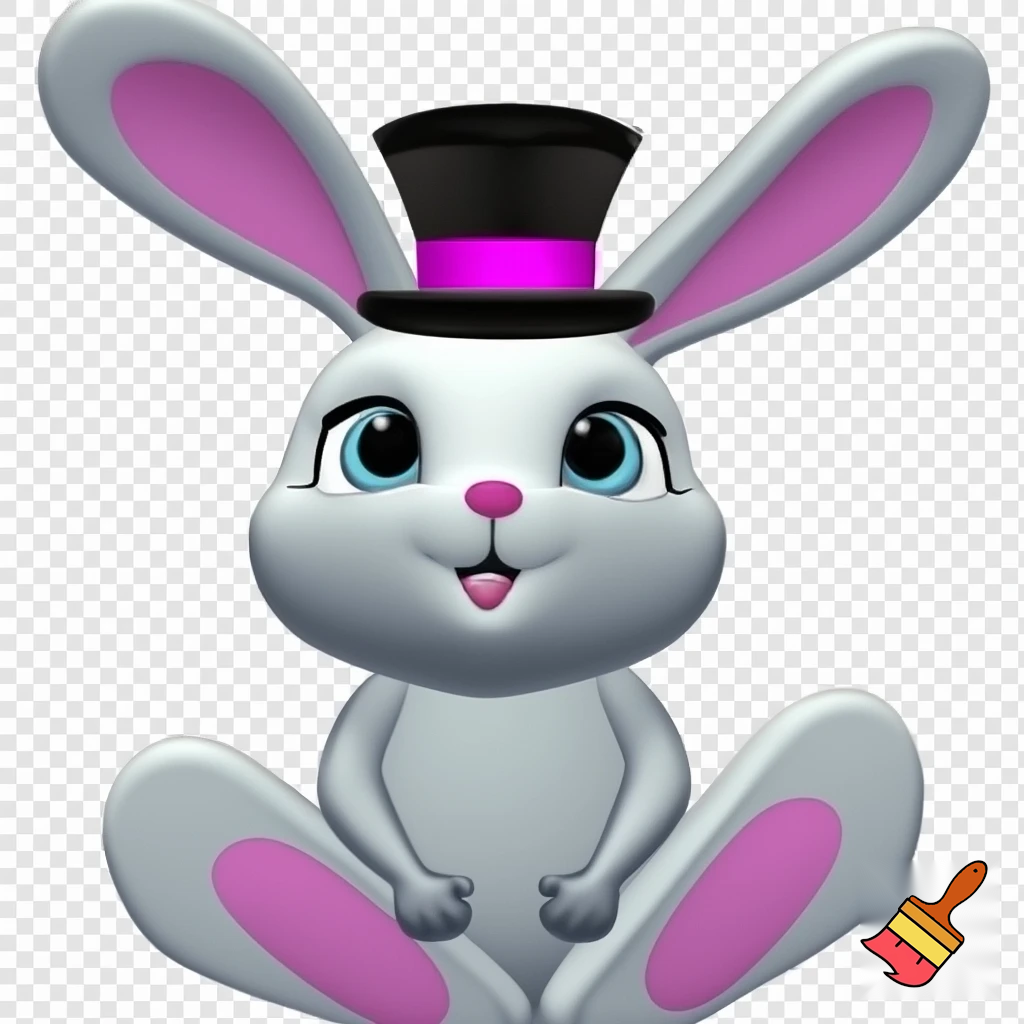 Easter bunny with a top hat