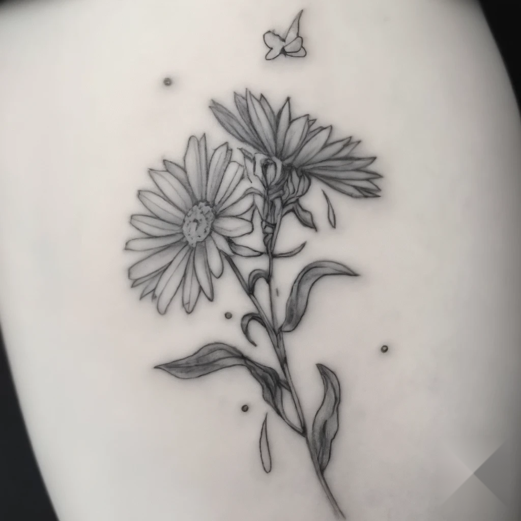 september birth flower tattoo