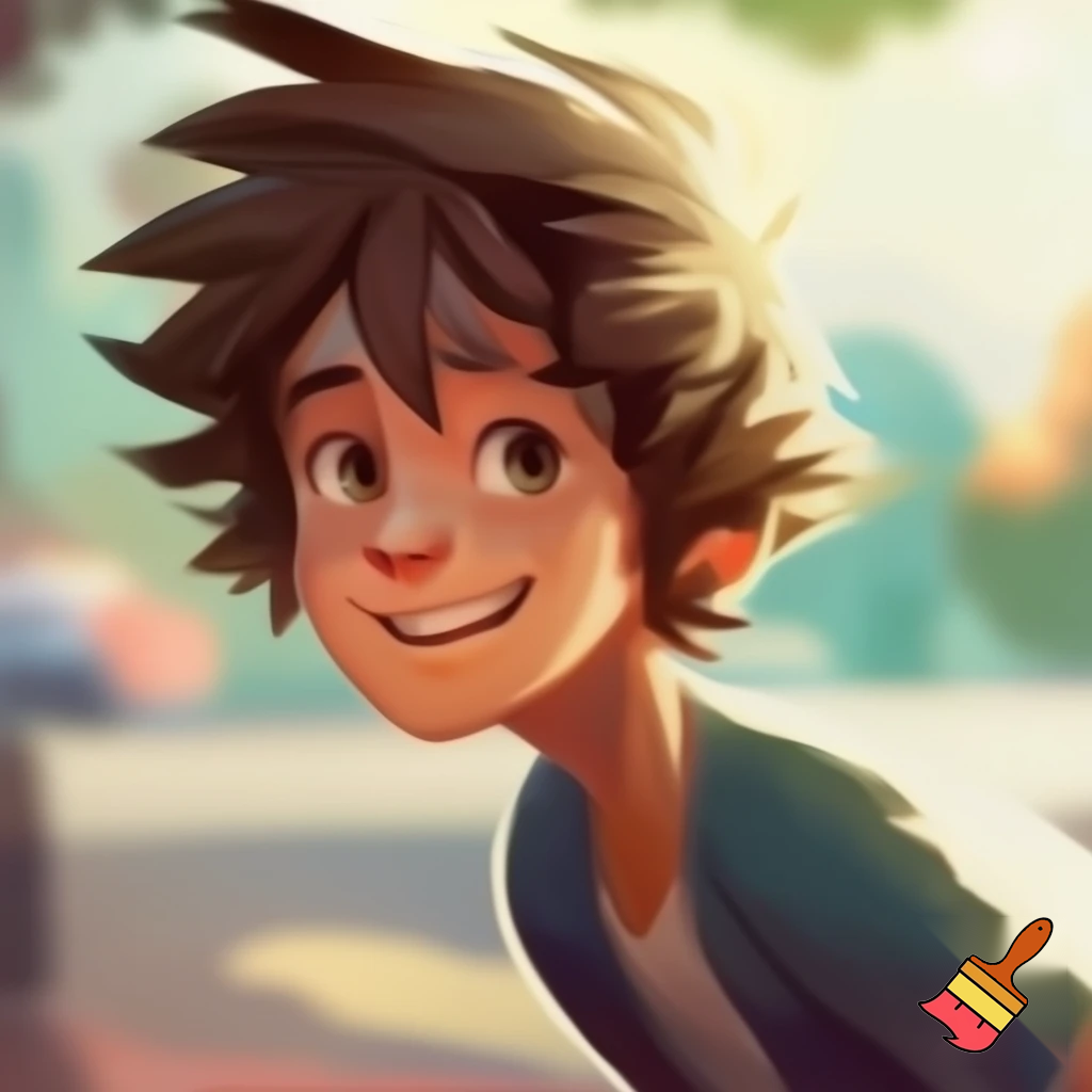 Boy teenager spiky brown hair
