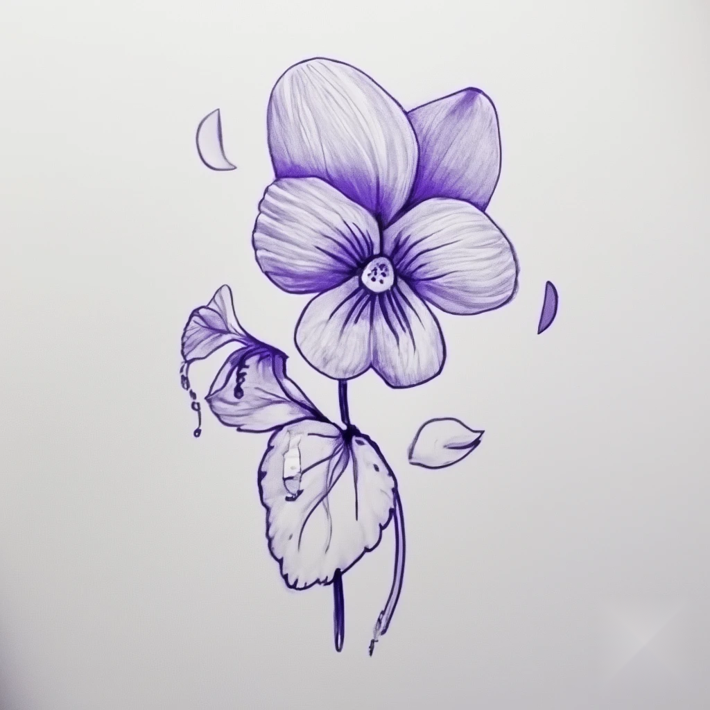 february birth flower tattoo