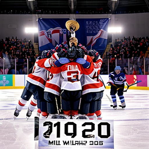 A poster of the USA celebrating that they won the hockey final gold medal game against Canada in the Winter Olympics Milano Courtina 2026