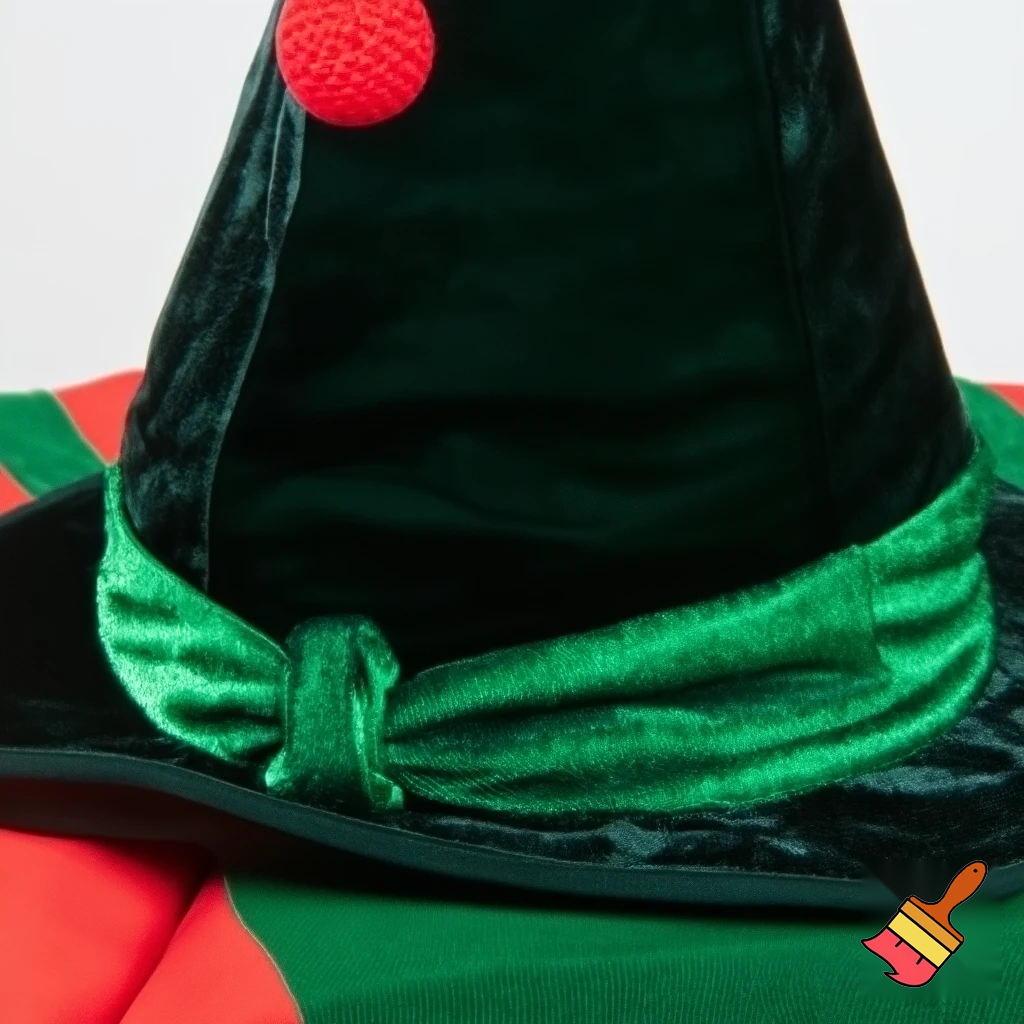 Christmas wizard hat velvet and fabric