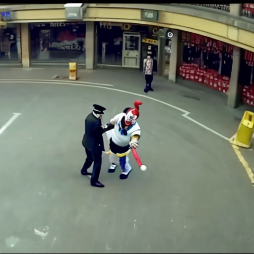 Cctv footage clown vs shaq uganda