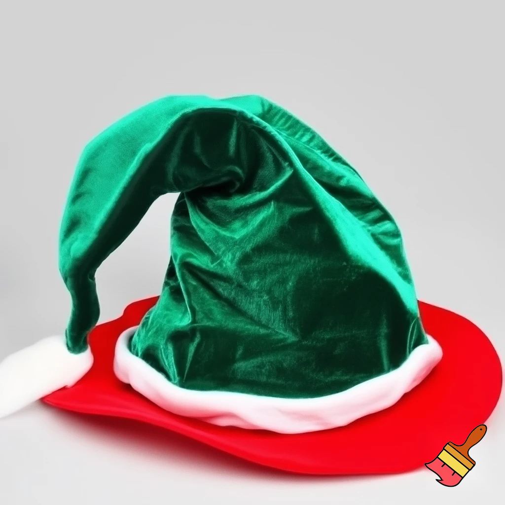 Christmas wizard hat velvet and fabric Santa Claus hat