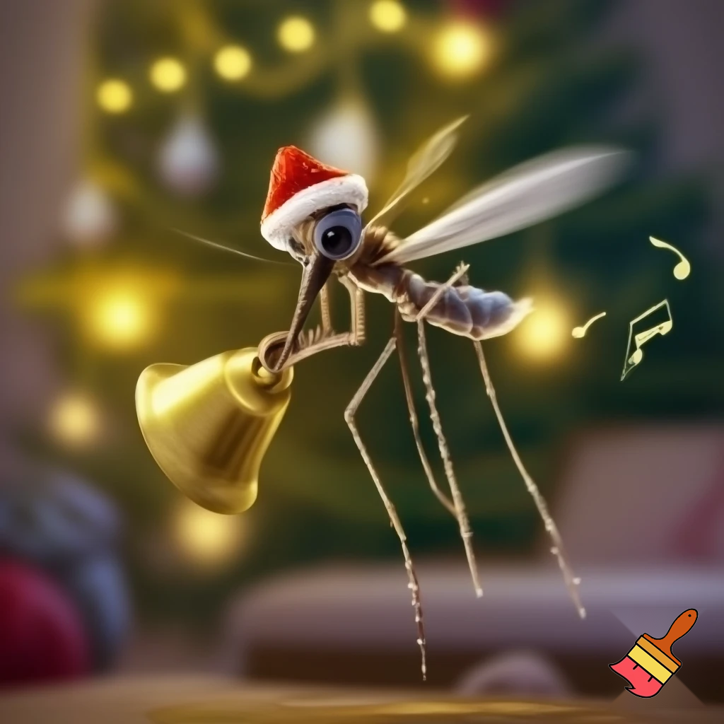 Make mosquito singing Christmas songs with a triangle bell