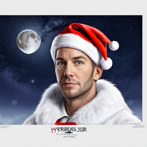 Star and the moon christmas cartoon