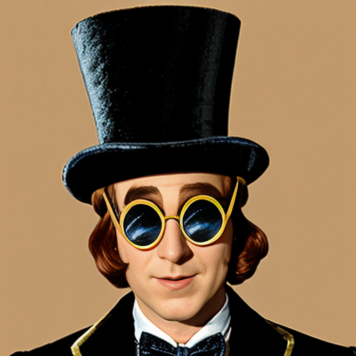 Willy Wonka top hat velvet