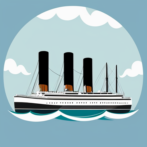 vintage barbie , her husband , children ,and baby on the deck of the titanic