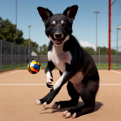 animal playing a sport