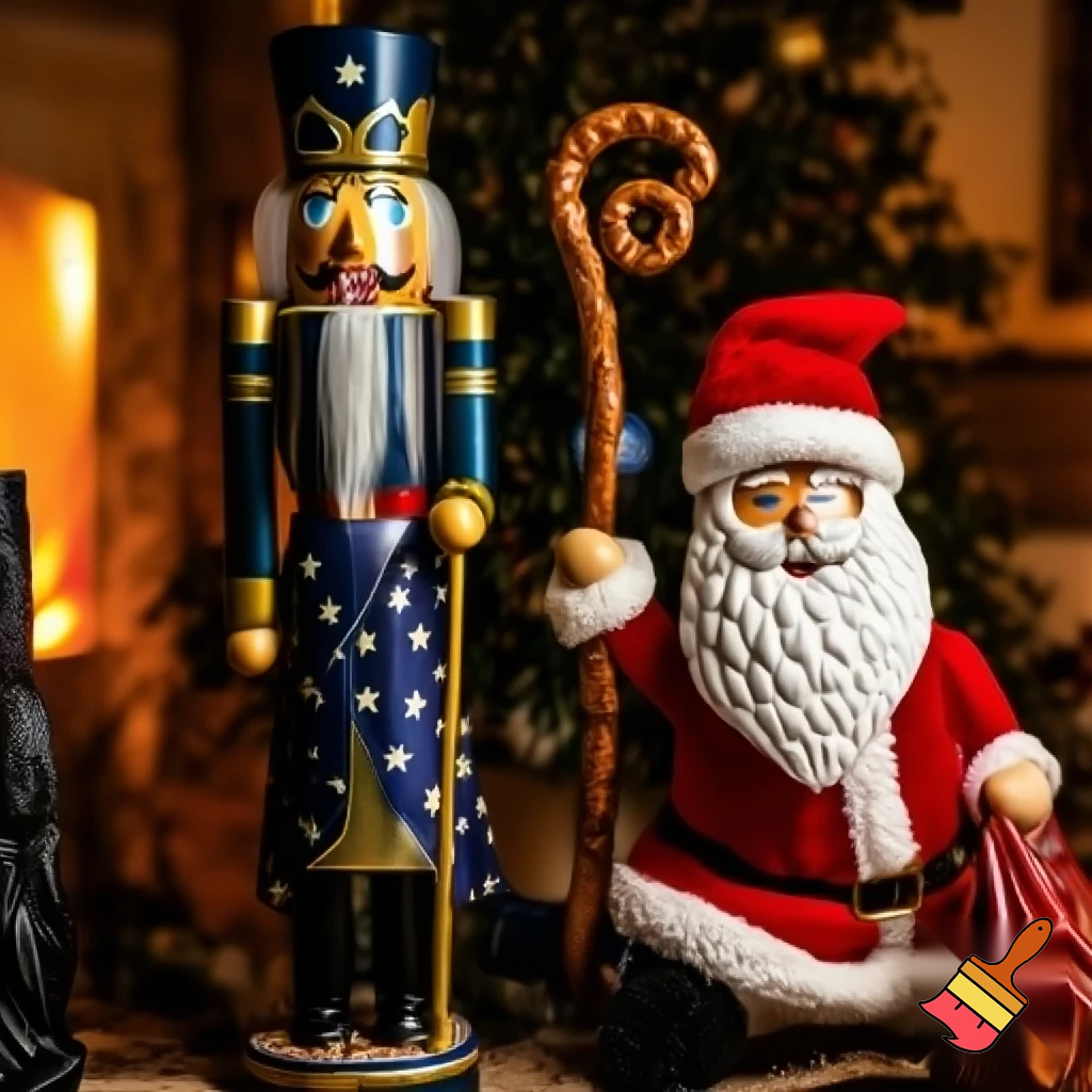 Christmas Nutcracker a wizard one Santa Claus one