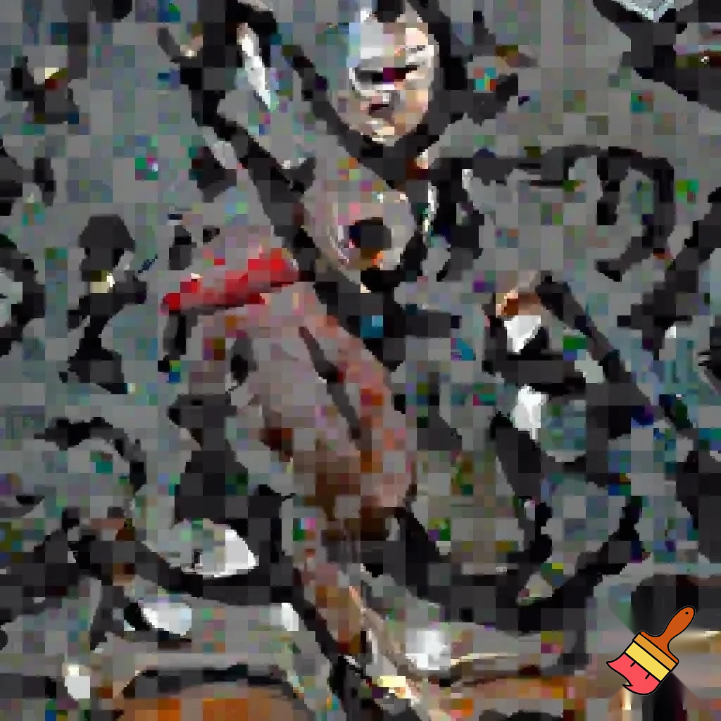 帮我生成图片：一幅展现力量与勇气的电影级剧照：民国时期亚洲女子健美运动员，19岁，中长发凌乱披散，坚挺的胸肌，光脚站在阴暗潮湿的地下室内。她身姿挺拔，魔鬼身材，背侧身镜头，全身伤痕累累，几乎没有正常的皮肤，展示巨大健硕的背肌，轮廓分明的肌肉上挂着汗水，在霓虹冷光下如雕塑般立体。她的双手被铁链绑在两侧的大木桩上，双腿大劈叉分开，脚踝也紧紧绑在木桩上，身体呈X型展开，全身悬空，双脚离地露出脚掌绷直脚尖，脚踝粗大黑色脚镣捆绑，姿态依然坚定。尽管身上遍布数百条伤痕，但她眼神坚毅，展现出不屈的精神。背景中隐约可见各种刑具，一个面目严肃的日本人中胡的特务抡起皮鞭，皮鞭的一端贴在女子胸脯上。整个画面充满张力，8K超高清画质呈现出震撼的视觉效果，比例是1:1