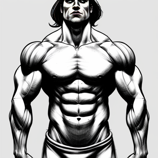 Drawing poses thin man & muscular man