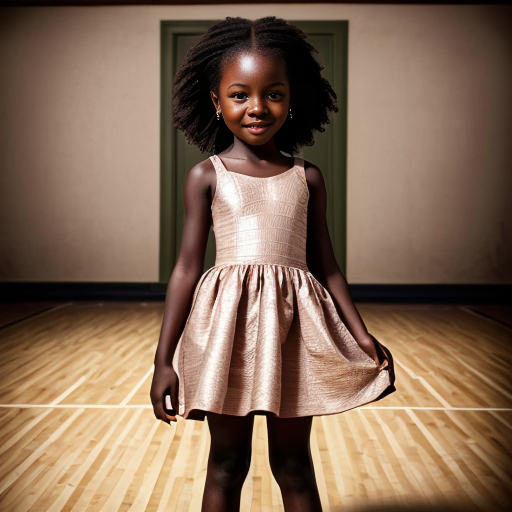 Ugandan little girl, at party dress, very beautiful princess, on the court room