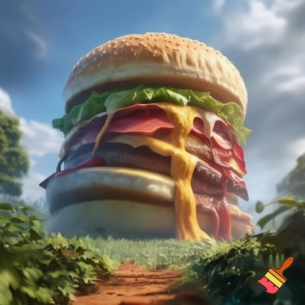 can i get a bacon egg and cheese made by megaknight by hand that is also a 8x8 cheese burger dragged across the garden that has a burger king foot lettuce with even extra cheese