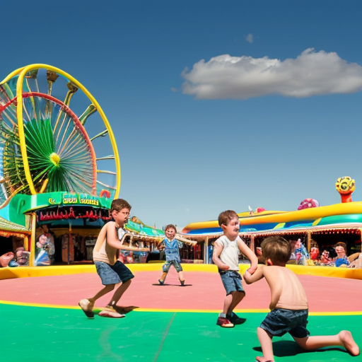 lunapark resmi yap cocuklar oyun oynasın

