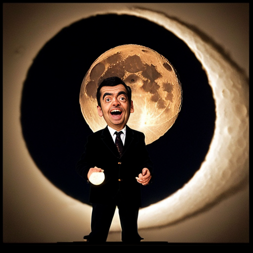 mr bean eating the moon