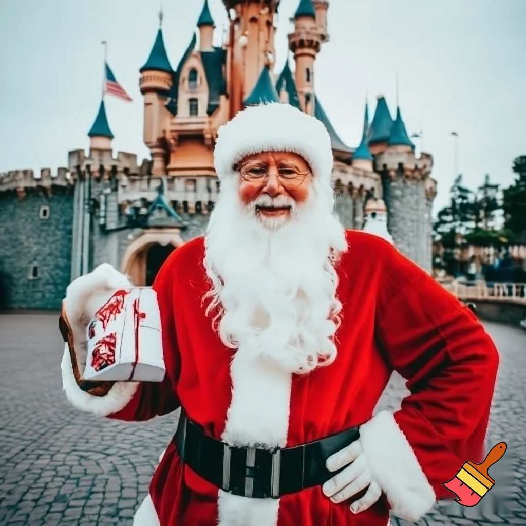 Paris Disneyland Santa Claus, Paris Disney Pee-wee Santa Claus Pennwell