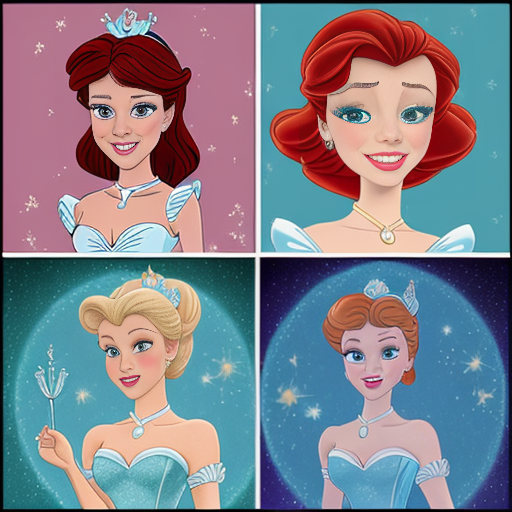 a mix with cinderella and ariel as 1 person