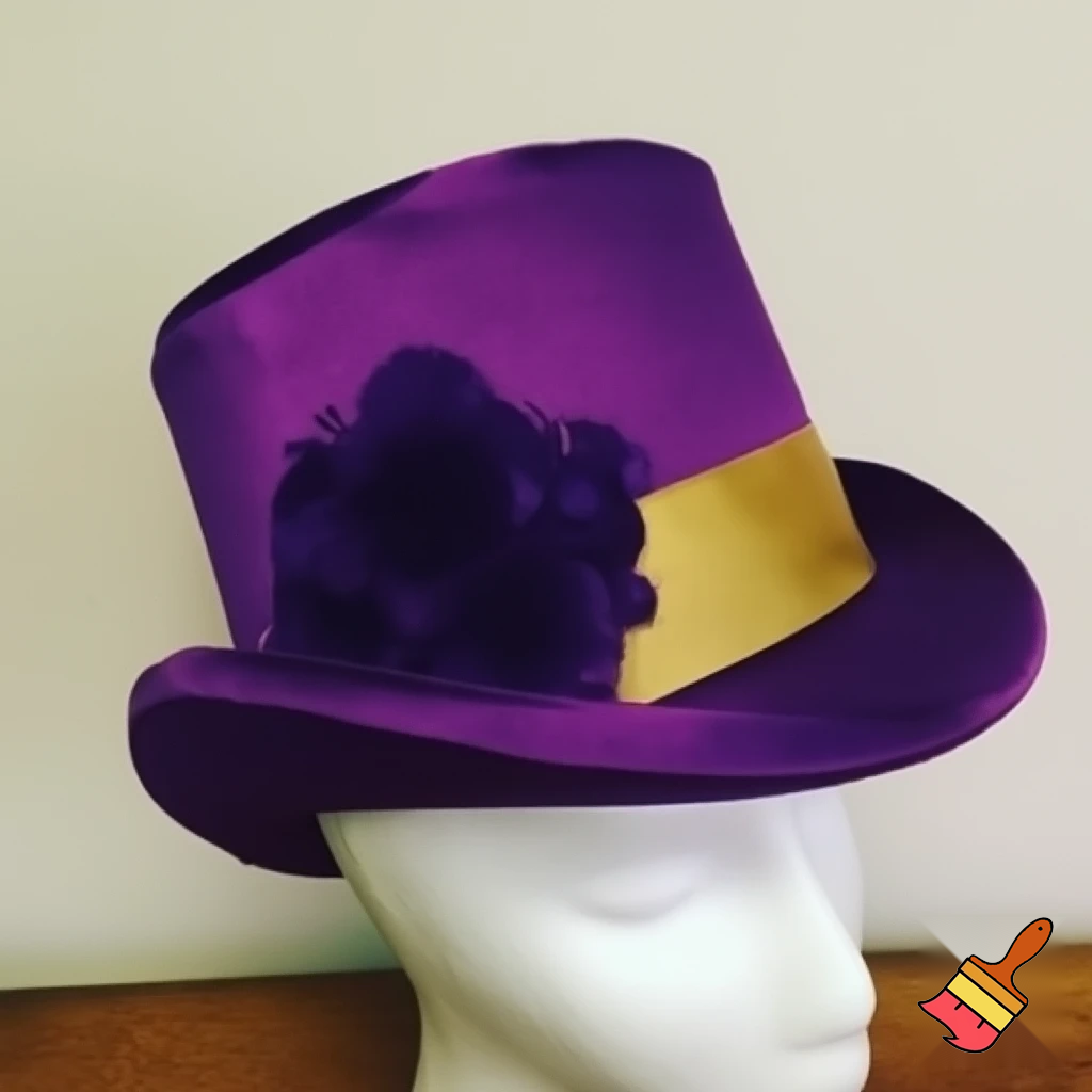Easter bunny top hat, Easter balcony headband, purple and gold headband top hat