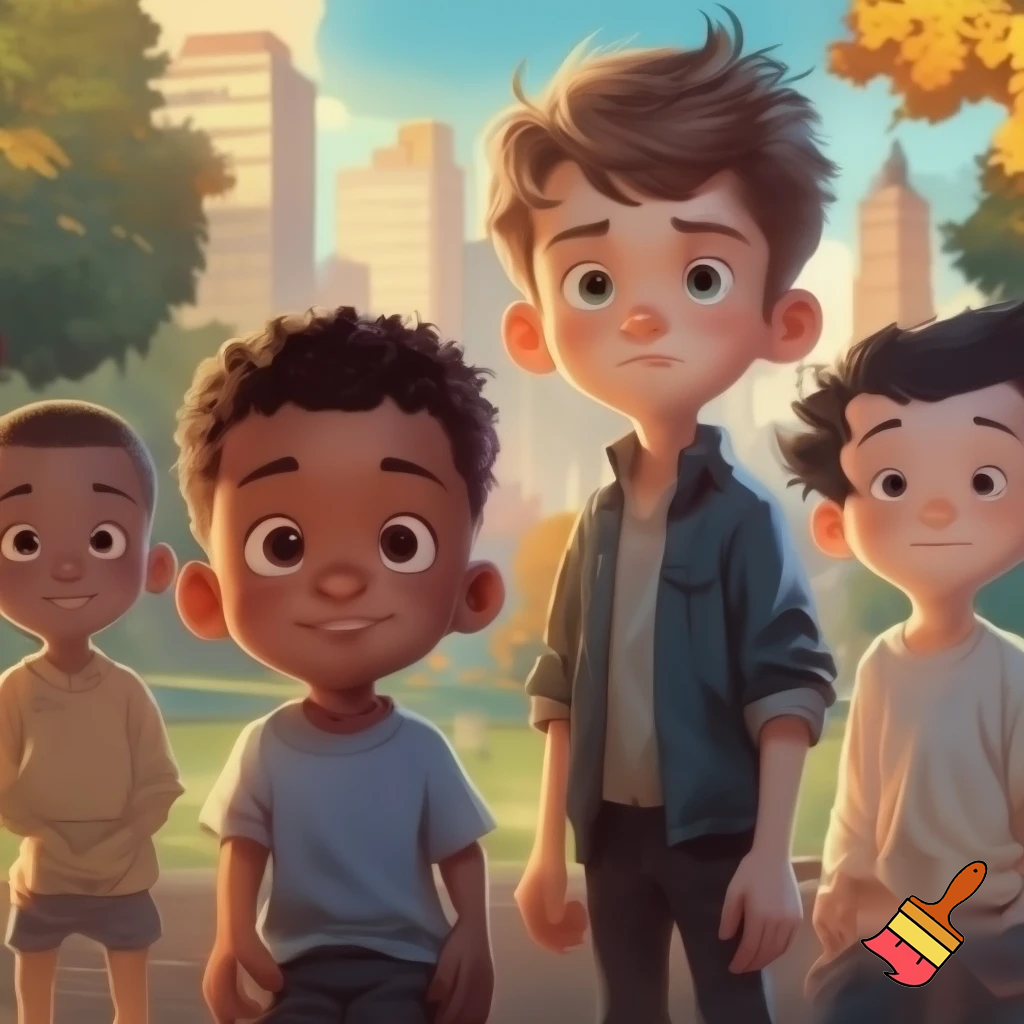 make a black boy that is small make a polish boy make a egnglish skniiy boy make a english boy and also make a black boy