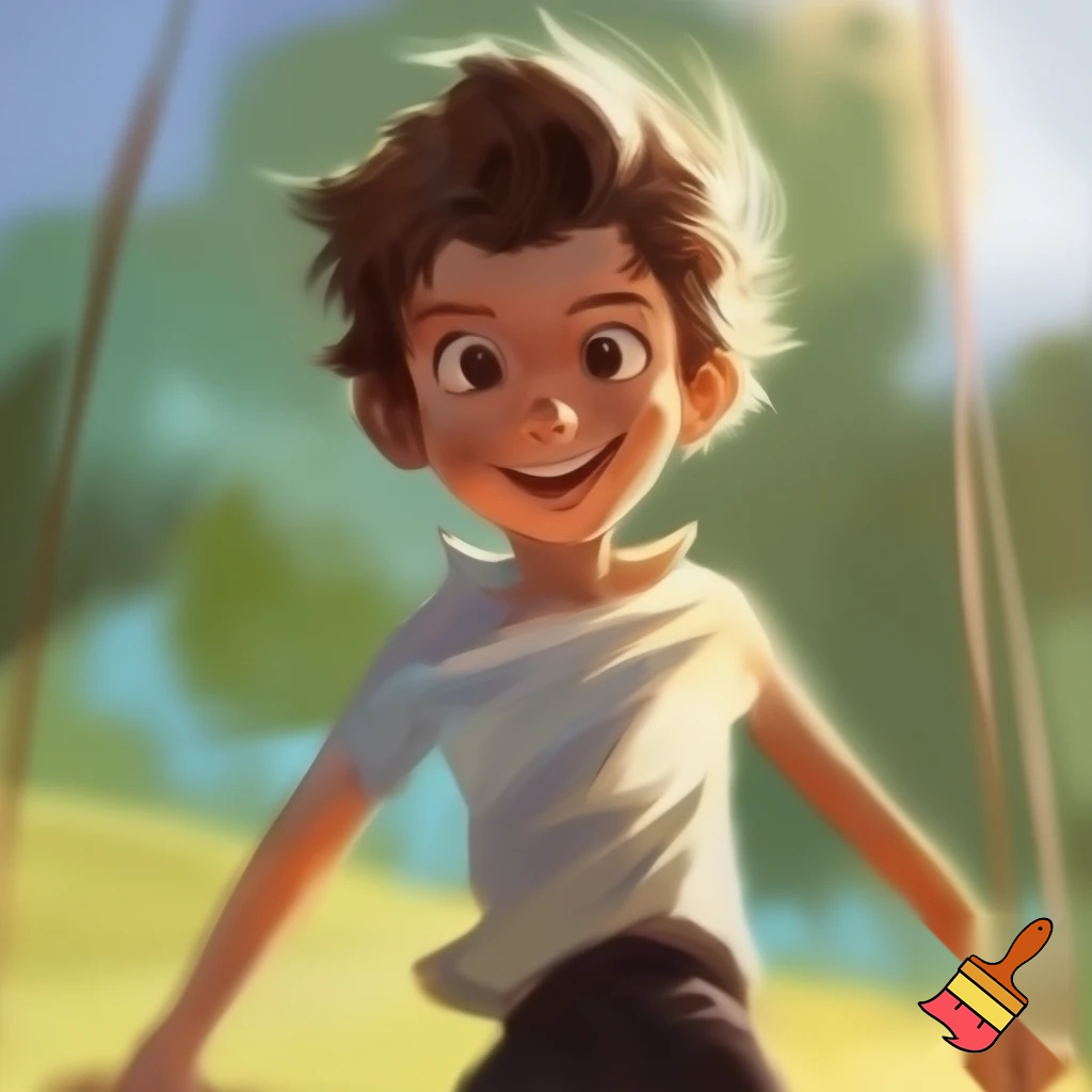 Brown hair spiky 12 year old boy 