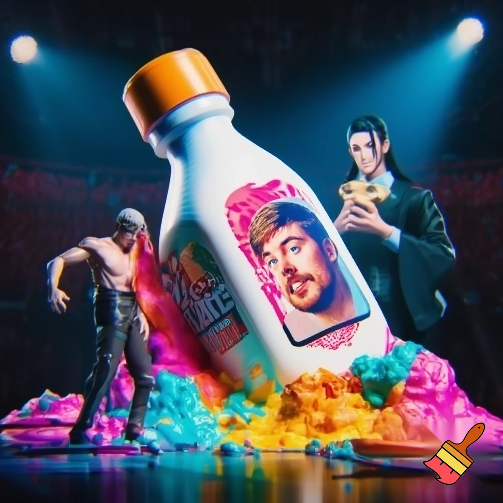 A DISHSOAP BOTTLE, MEETING THE YOUTUBER MRBEAST AND DOING A CHALLENGE OF WHO CAN EAT THE MOST DISHSOAP. THE WINNER GETS TO MEET SUGURU GETO FROM JUJUSTU KAISEN
