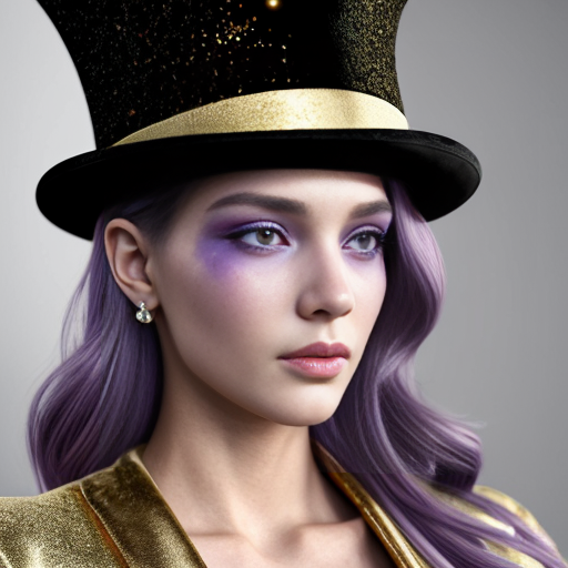 Purple and gold top hat velvet glitter gold purple purple and white purple and white