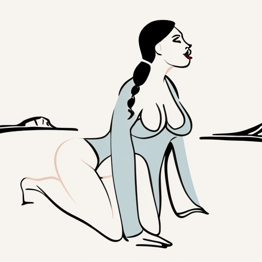 Sexy woman who is making a kissing face on the beach 