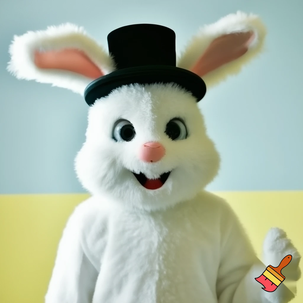 🏰 a chair van chair Easter bunny chair
Easter bunny with a top hat mascot costume