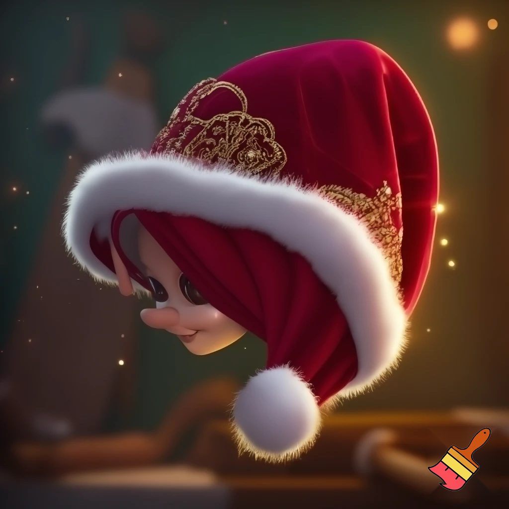 Elf Santa Claus hat velvet