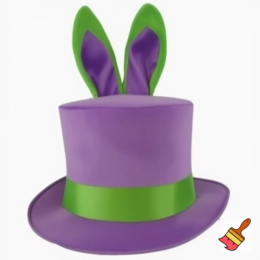 Easter bunny castle mascot top hat costume Easter bunny ears bunny head hat top hat