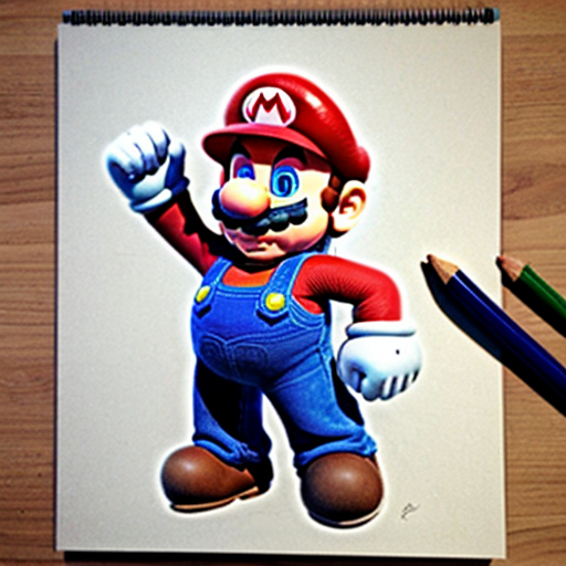 Draw super mario