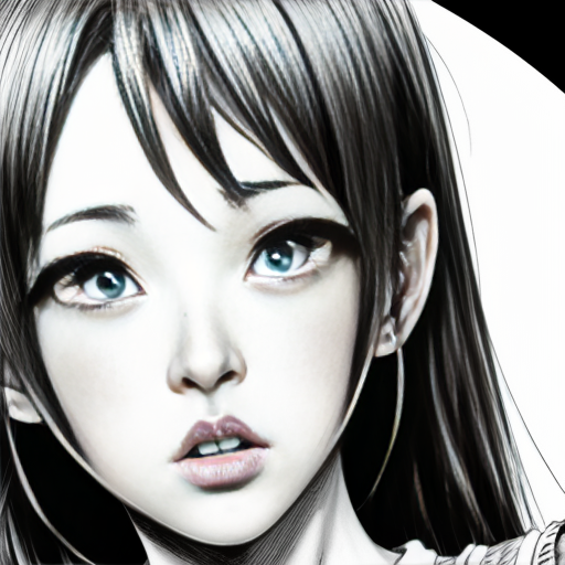 fait la en noir et blanc et plus style manga c une fille cheuveux long et tres 
ebourife   adolessante de 16 ans tres serieuse
 avec un corp parfait




