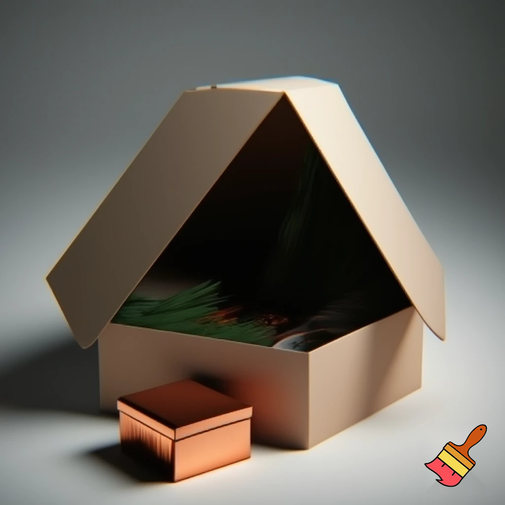 colouring box Christmas tree box copper box colouring