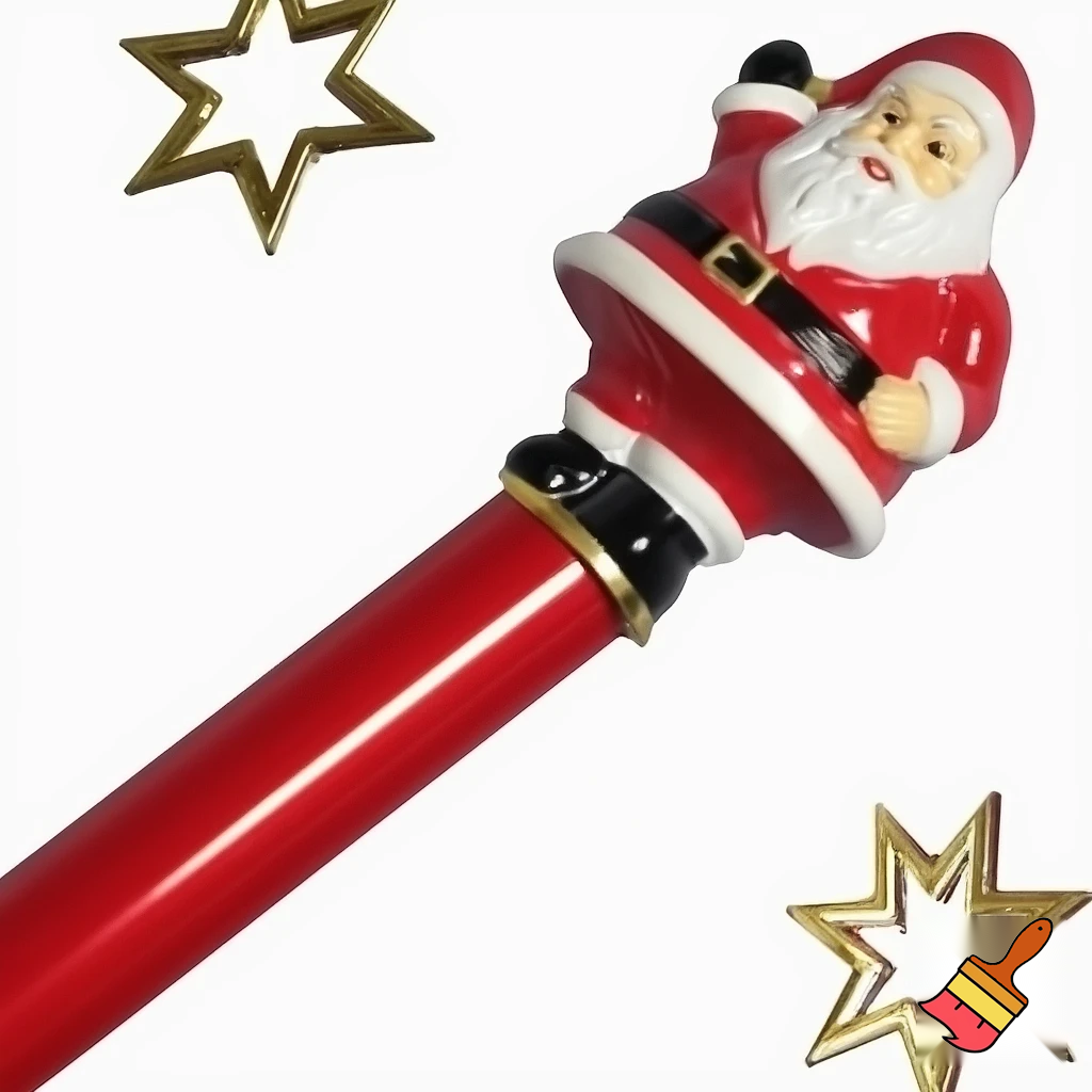 Russian Santa Claus magic one staff walking stick with a star real Santa Claus, Santa Claus