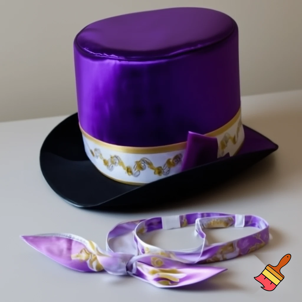 Easter bunny top hat headband, purple and white gold and silver top hat black purple dark purple special hat in delicate purple white, purple and fabric fabric and velvet white gold golden silver patterns Easter top hat