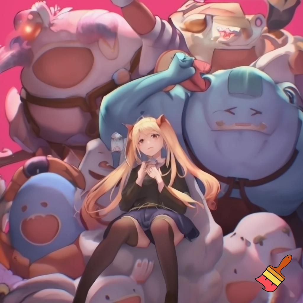 Anime schoolgirl with huge tiddies.