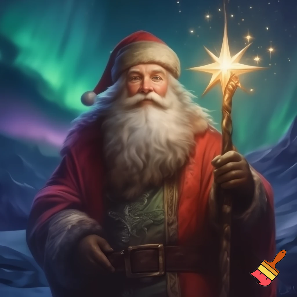 Ratha Santa Claus with the walking stick a star