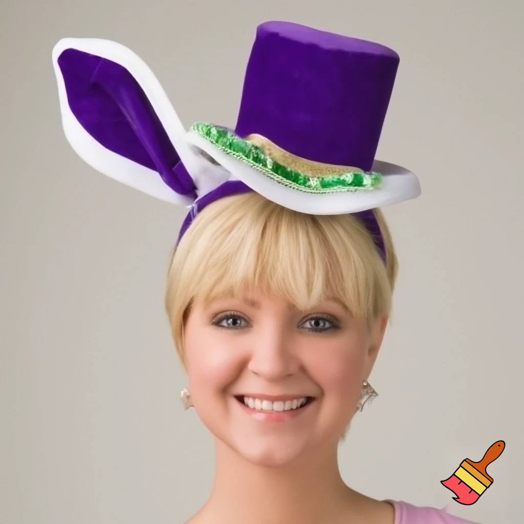 Easter top hat headband Easter bunny headband, purple and white with gold Easter top hat headband and fabric velvet and fabric velvet top head headband top hat headband