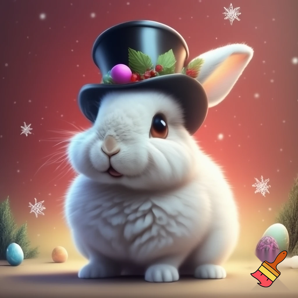 Christmas Easter bunny top hat