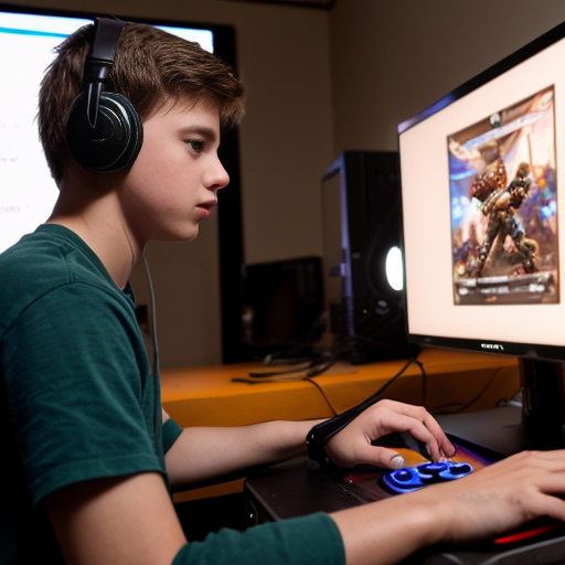 How do we speak so good English make the picture as a teenager playing video games