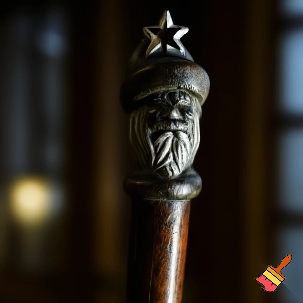 Russian Santa Claus walking stick with a star Santa Claus the real Santa Claus