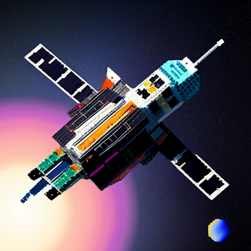 A pixel art space ship called Comet fang with a purple colour and no background and without the name displayed and from the top view