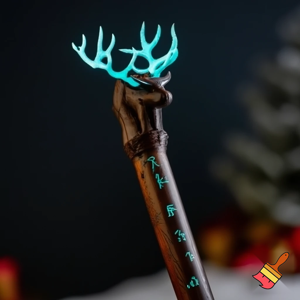 Russian Santa Claus walking stick with with t reindeers magic walking stick a plastic plastic