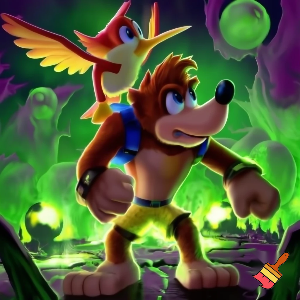 Banjo and kazzoie in radioactive