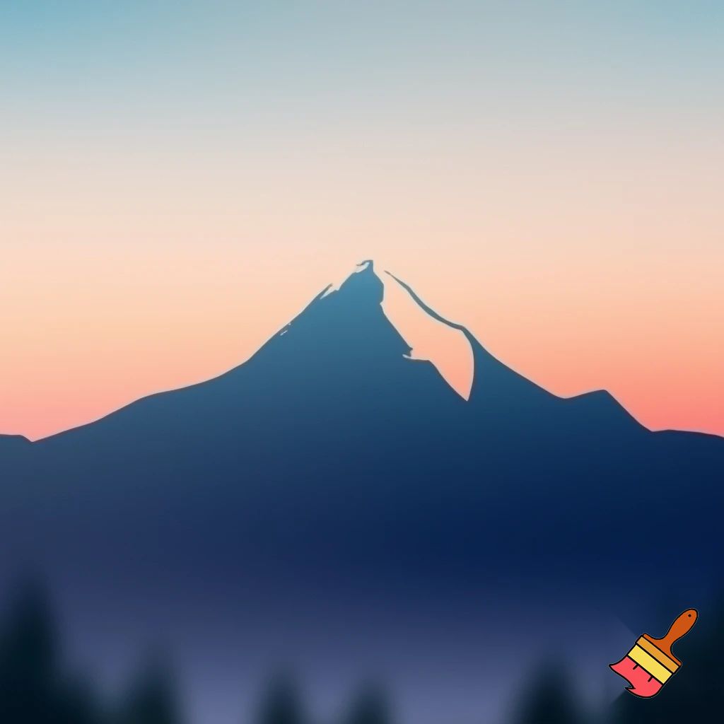single icon of mountain 