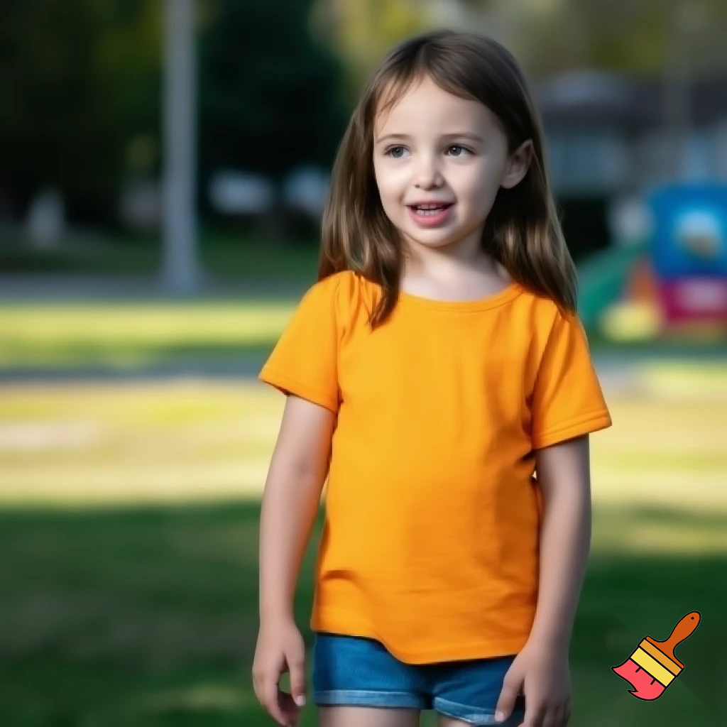 Make a photo of a small girl who is 3 foot 4 and is 11