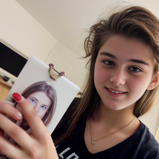 Make a picture of a 18 year old, rich girl