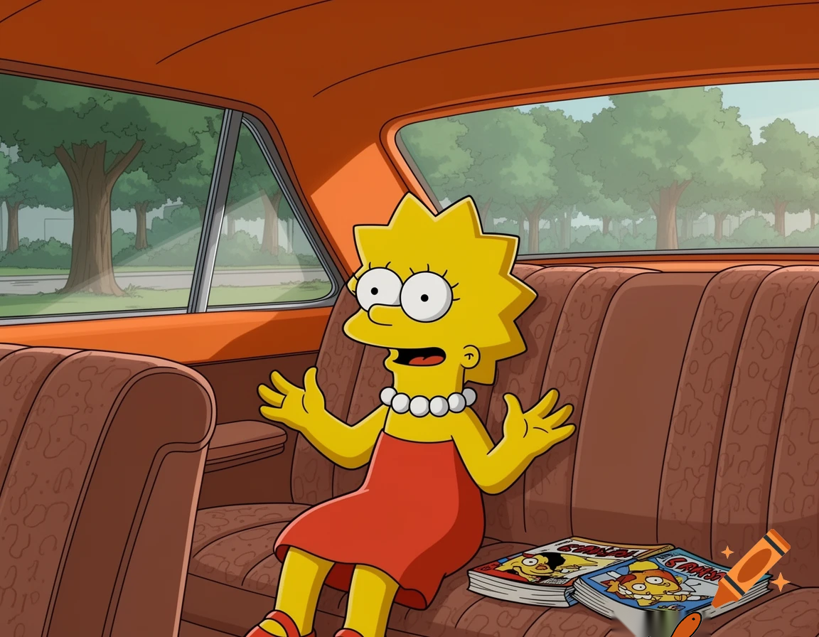 The simpson backseat car lisa talk august 2022